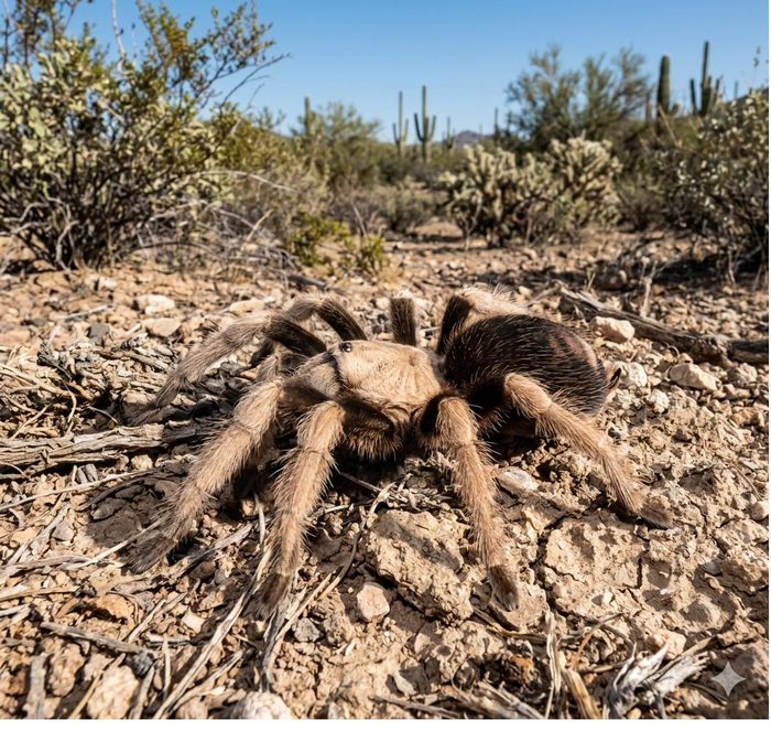 Tucson Blonde Tarantula, Sonoran Desert, Arizona.