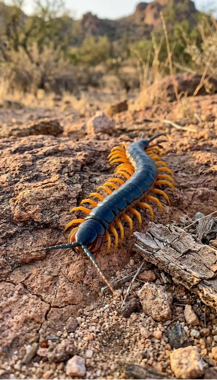 Arizona Giant Centipede, Sonoran Desert, Arizona.