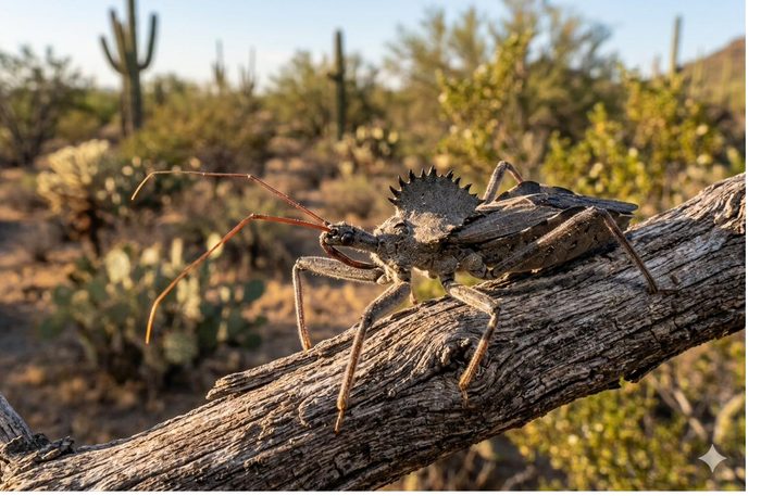Arizona Wheel Bug, Sonoran Desert, Arizona.